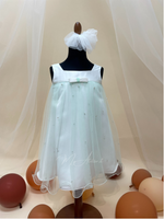 Carica l'immagine nel visualizzatore Galleria, Abitino tulle con perle verdi Tg. 5 anni