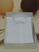 Carica l'immagine nel visualizzatore Galleria, Camicia collo diplomatico cotone neonato