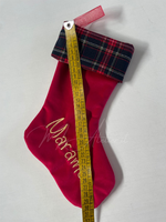 Carica l'immagine nel visualizzatore Galleria, Calza natalizia con personalizzazione ricamo