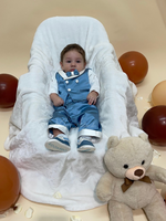 Carica l'immagine nel visualizzatore Galleria, Gilet e pantaloncino cerimonia neonato avion e bianco