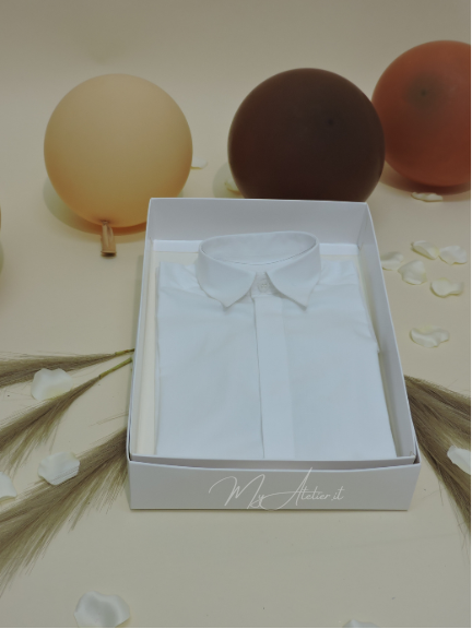Camicia collo normale cotone neonato
