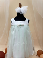 Carica l&#39;immagine nel visualizzatore Galleria, Abitino tulle con perle verdi Tg. 5 anni
