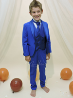 Carica l&#39;immagine nel visualizzatore Galleria, Completo cerimonia bambino azzurro con strass
