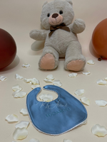 Carica l&#39;immagine nel visualizzatore Galleria, Bavetta neonato raso avion con personalizzazione nome
