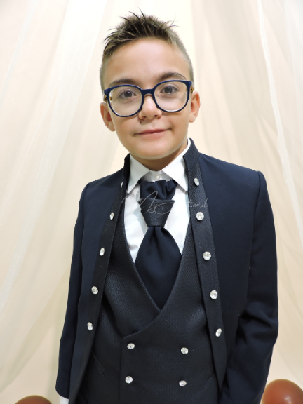 Completo cerimonia bambino blu notte guru