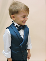 Carica l&#39;immagine nel visualizzatore Galleria, Gilet con strass e pantaloncino cerimonia bambino verde smeraldo
