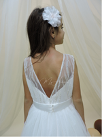 Carica l&#39;immagine nel visualizzatore Galleria, Vestito comunione in con tulle glitterato
