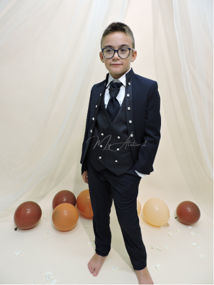 Completo cerimonia bambino blu notte guru