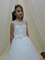 Carica l&#39;immagine nel visualizzatore Galleria, Vestito comunione in con tulle glitterato

