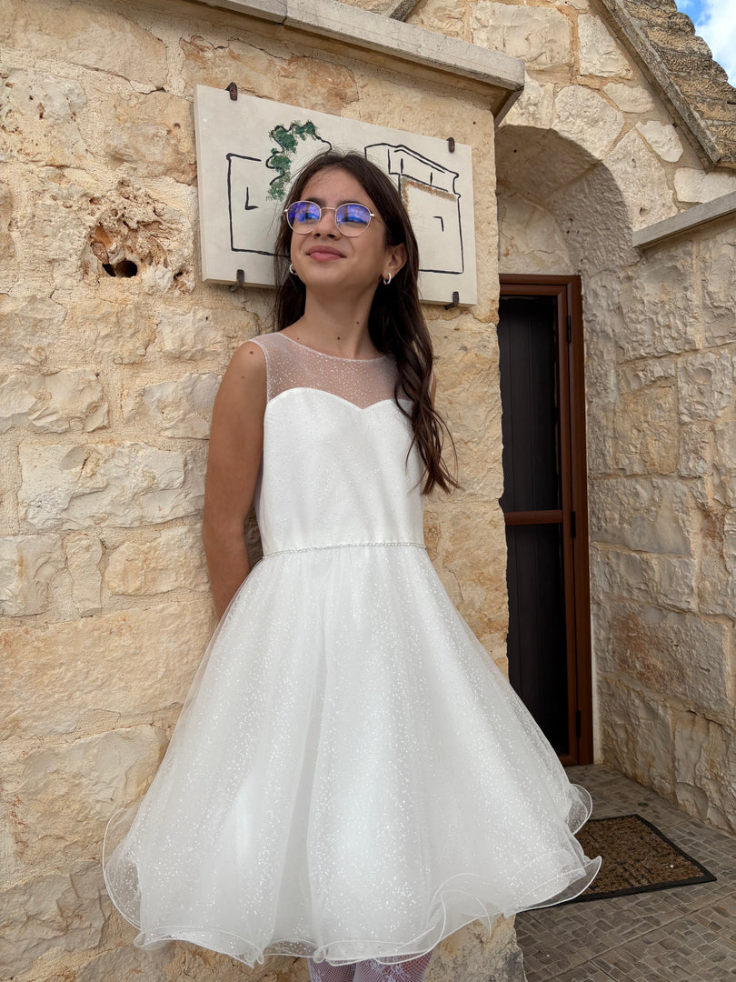 Abito Comunione Tulle Glitter