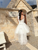 Carica l'immagine nel visualizzatore Galleria, Abito Comunione 2 in 1 Tulle Glitter con Pannello Removibile