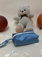 Carica l&#39;immagine nel visualizzatore Galleria, Astuccio pochette in raso avion con personalizzazione nome

